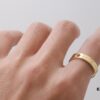 New Arrival GUCCI-inspired CNC Craft 925 Sterling Silver Gold-Tone Star Pattern Openwork Ring