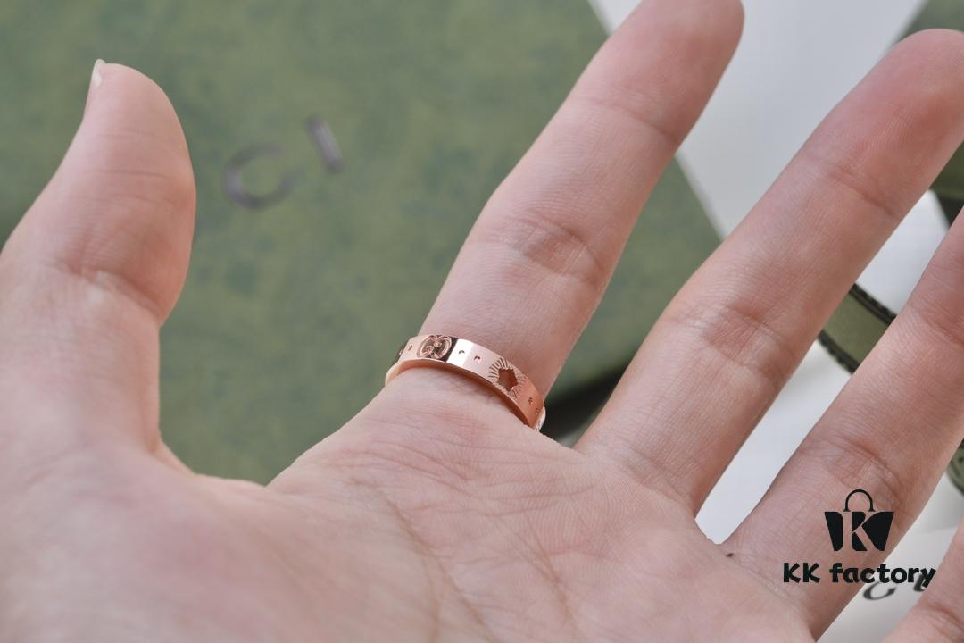 692ff28a99f2d84055c8d994 New Arrival: CNC Crafted Rose Gold 925 Sterling Silver Ring with Star Pattern and Openwork Details