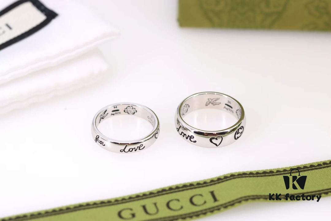 692ff29c99f2d84055c8d9ba Valentine's Gift ❤️ Gucci Fearless Floral and Bird Couple Rings