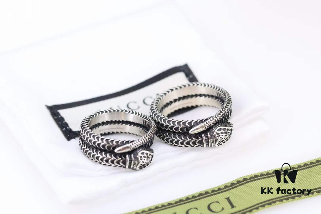 692ff29d99f2d84055c8d9bb Valentine's Gift ❤️ Gucci Garden Series Sterling Silver Snake Couple Ring