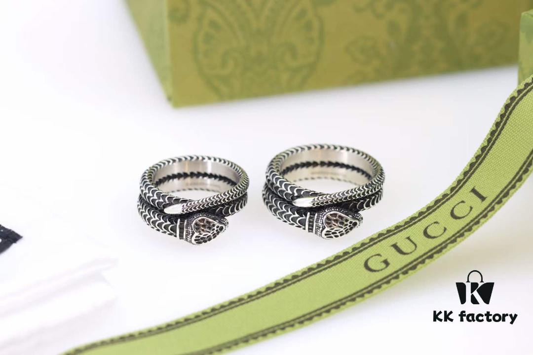 692ff29e99f2d84055c8d9bc Valentine's Gift ❤️ Gucci Garden Series Sterling Silver Snake Couple Ring