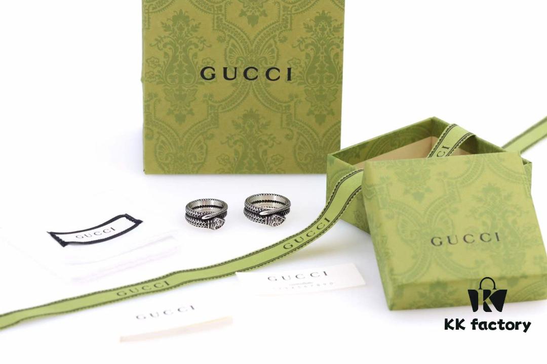 692ff2a799f2d84055c8d9d1 Valentine's Gift ❤️ Gucci Garden Series Sterling Silver Snake Couple Ring