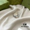 New Gucci 925 Sterling Silver Engraved Heart Ring