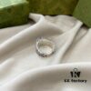 New Gucci 925 Sterling Silver Engraved Heart Ring