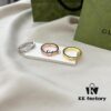 692ff2d699f2d84055c8da39 Gucci Gucci 925 Sterling Silver Icon Series Heart Openwork Diamond-Inlaid Ring