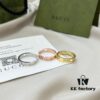 692ff2d999f2d84055c8da3f Gucci Gucci 925 Sterling Silver Icon Series Heart Openwork Diamond-Inlaid Ring