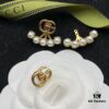 692ff2e499f2d84055c8da4d Gucci GG Pearl Inlaid Diamond Elegant Retro Stud Earrings