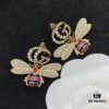 692ff2ef99f2d84055c8da5d Gucci GG Bee Pearl Diamond-Inlaid Elegant Retro Stud Earrings 🐝💚
