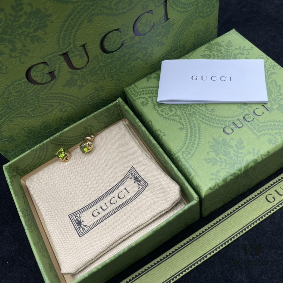 692ff2f399f2d84055c8da62 Gucci Double G Diamond-Paved Elegant Vintage Stud Earrings