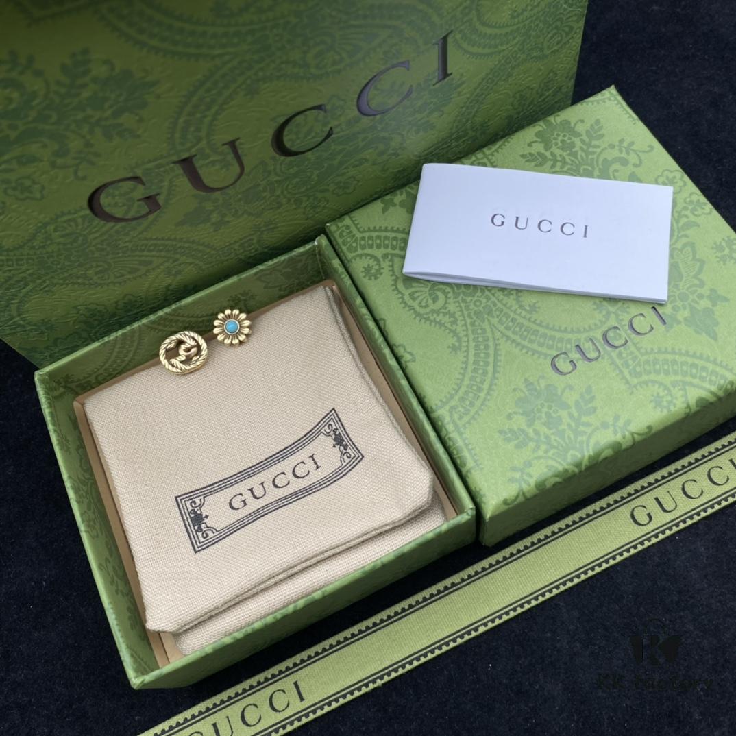 692ff2f499f2d84055c8da66 Gucci GG Diamond-Paved Floral Vintage Stud Earrings