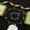 692ff2fa99f2d84055c8da6e Gucci GUCCI New Colorful Diamond Elegant Retro Necklace Bracelet 💚