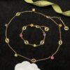 692ff2fb99f2d84055c8da70 Gucci GUCCI New Colorful Diamond Elegant Retro Necklace Bracelet 💚