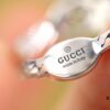 New Arrival💗 Gucci Interlocking Slim Black Enamel Double G Ring