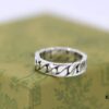 New Arrival💗 Gucci Interlocking Wide Black Enamel Double G Ring in Sterling Silver. 5351120