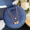 692ff33299f2d84055c8dad5 FRED Fred Double Layer Horseshoe Single Diamond Necklace in Rose Gold and White Gold
