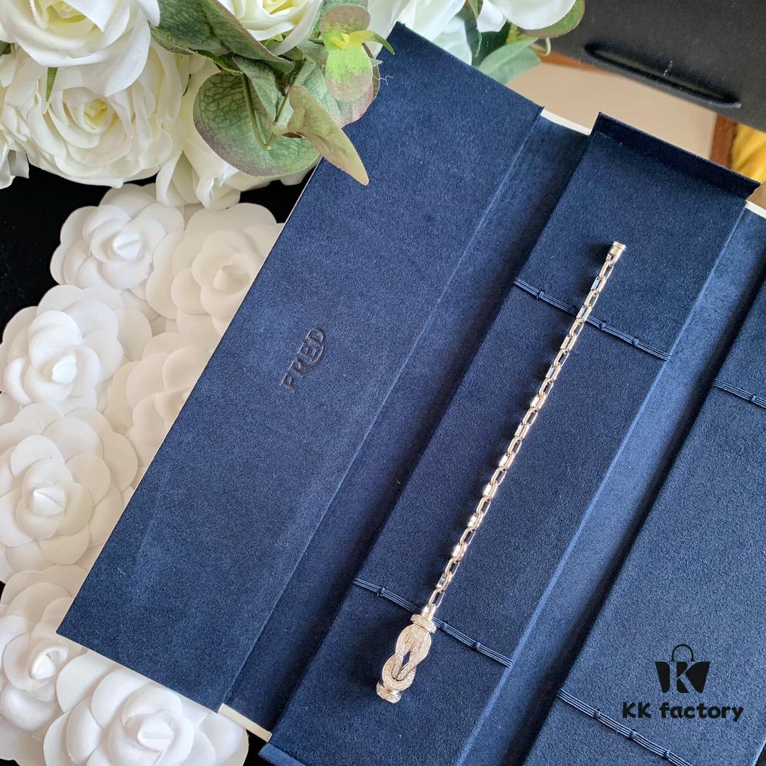 692ff33899f2d84055c8dae0 New Arrival! 1:1 Precision Crafted Fred Double C Horse Hoof Clasp Bracelet in Rose Gold and White Gold, Fully Encrusted Micro-Paved Diamond Buckle, Must-Have Fashion Item for Influencers and Trendsetters