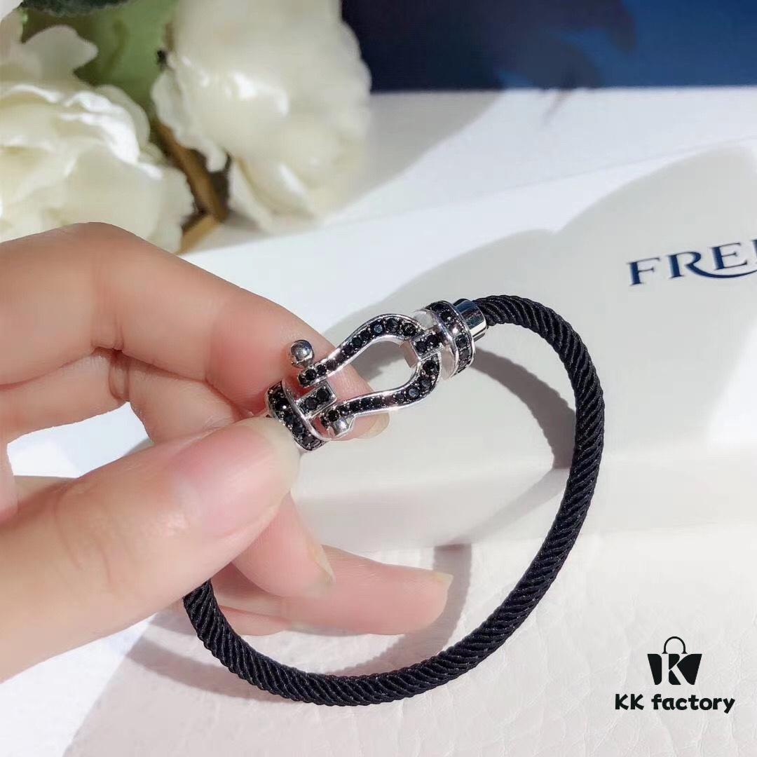 692ff33a99f2d84055c8dae4 New Arrival! Fred Force 10 Bracelet, Luxury Fashion Statement, 18K Gold Electroplated Stainless Steel with Full Diamond-Set Horseshoe Clasp