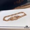 692ff33e99f2d84055c8daeb Fred FRED France FORCE10 Series Diamond-Studded Horseshoe Clasp Chain Bracelet – Large Size