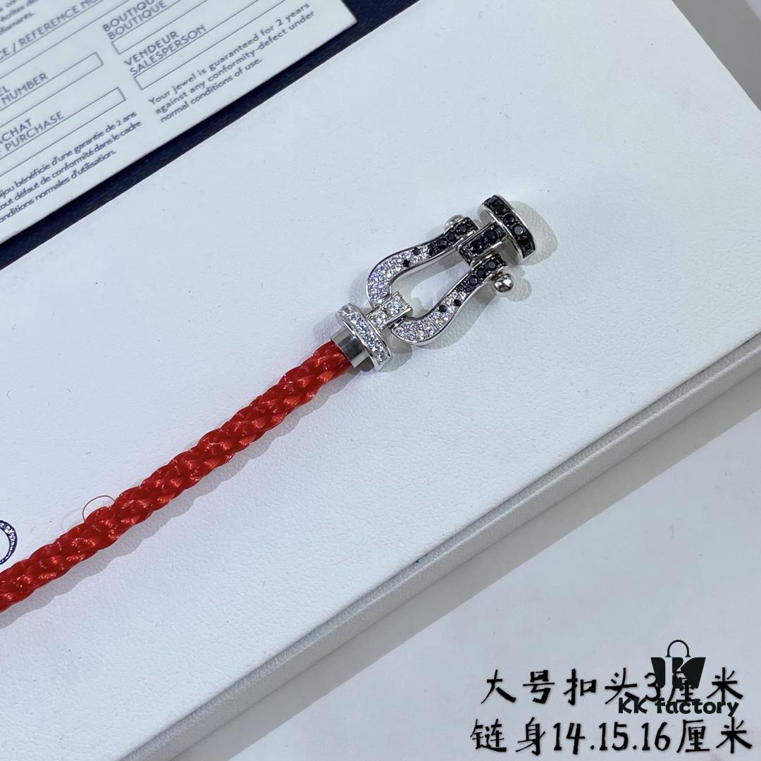692ff34799f2d84055c8daf7 V Gold Material + Large Red Cord. 💥 New Arrival ❤️ Hot 🎉 Fred Large Red Cord White Gold Black Diamond Buckle Bracelet 👉🏻 Luxury Fashion Elegant Design, High-End Custom Jewelry with Thickened 18K Gold Plating and Precision Micro-Inlay, Must-Have Item for Influencers and Fashion Enthusiasts
