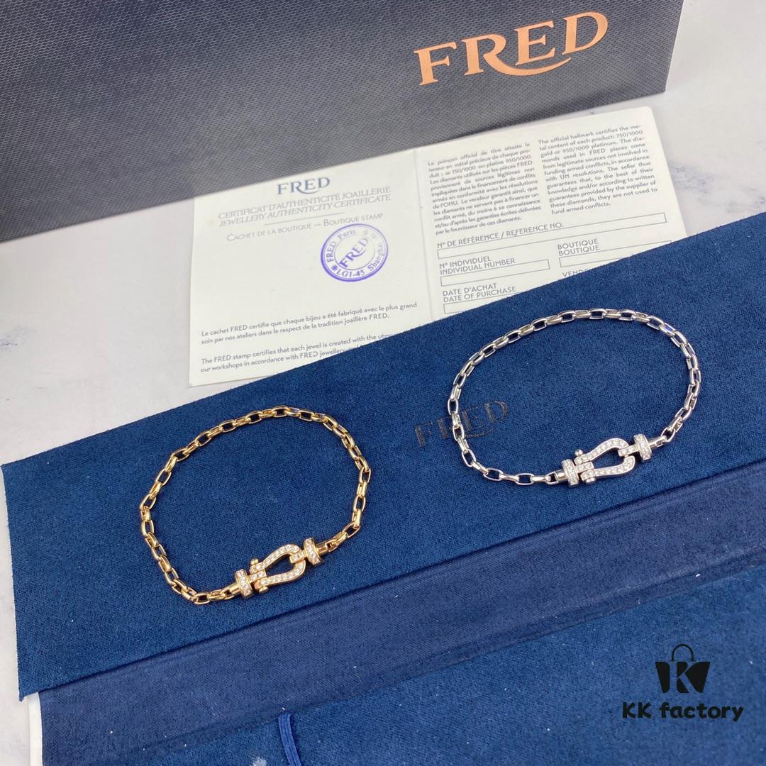 692ff35099f2d84055c8db07 New 925 Sterling Silver Luxury Buckle Bracelet by Fred, Micro-Paved 18K Gold Plated, Thickened Platinum Rose Gold Fashion Designer Jewelry