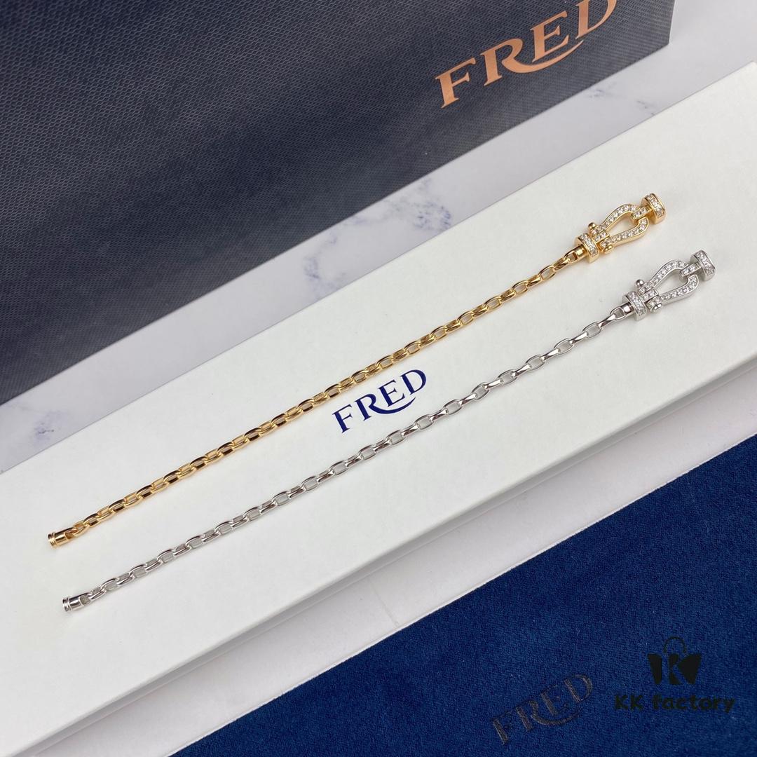 692ff35199f2d84055c8db0a New 925 Sterling Silver Luxury Buckle Bracelet by Fred, Micro-Paved 18K Gold Plated, Thickened Platinum Rose Gold Fashion Designer Jewelry