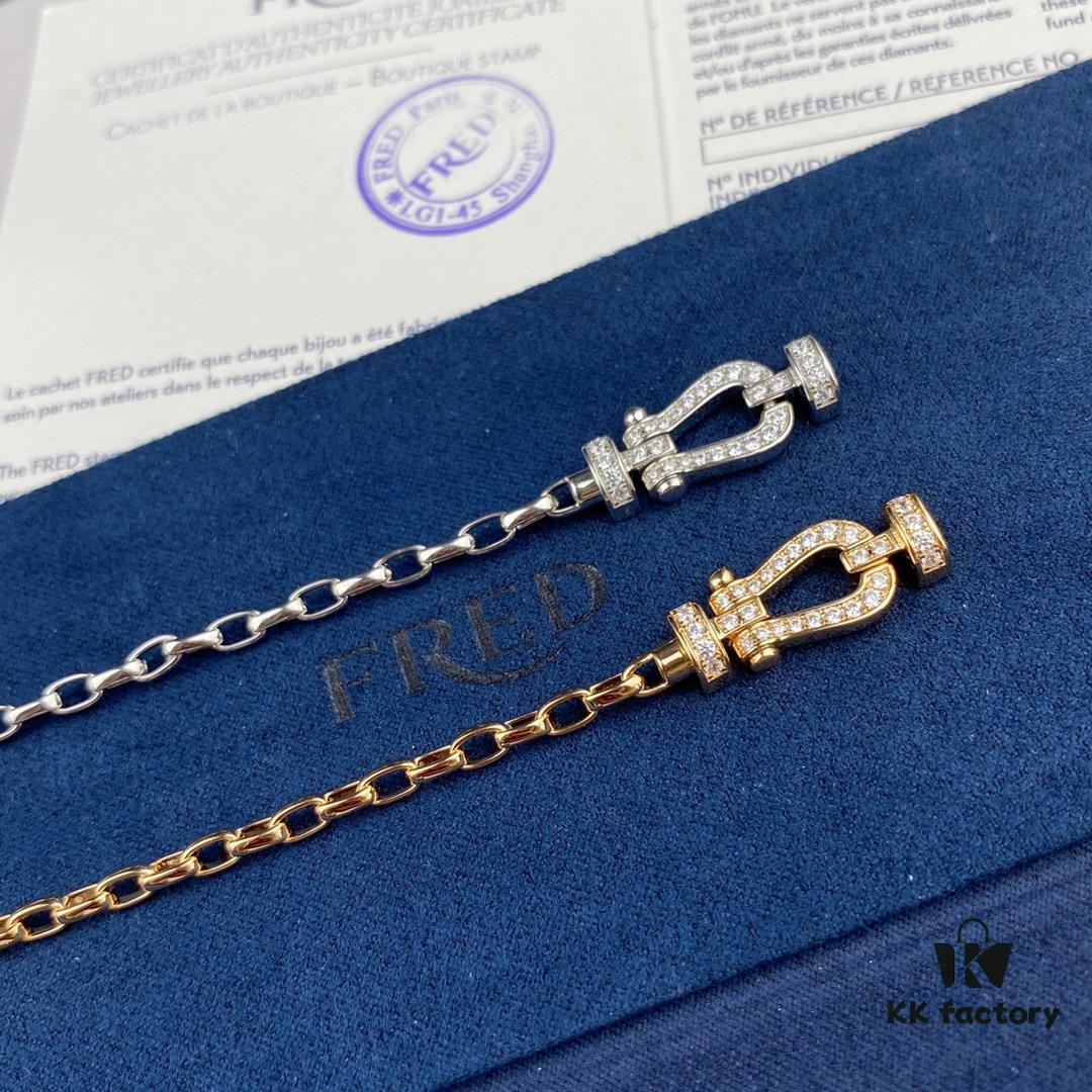 692ff35199f2d84055c8db0b New 925 Sterling Silver Luxury Buckle Bracelet by Fred, Micro-Paved 18K Gold Plated, Thickened Platinum Rose Gold Fashion Designer Jewelry