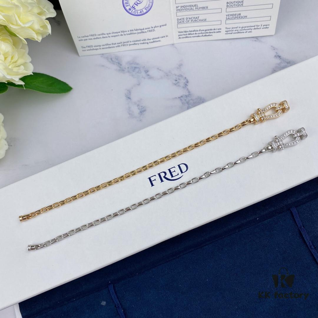 692ff35299f2d84055c8db0c New 925 Sterling Silver Luxury Buckle Bracelet by Fred, Micro-Paved 18K Gold Plated, Thickened Platinum Rose Gold Fashion Designer Jewelry