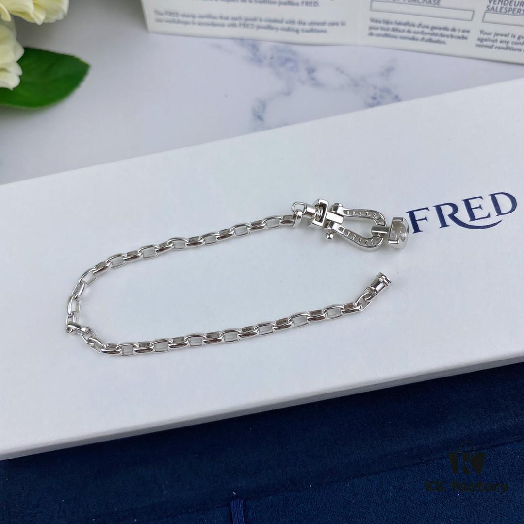 692ff35499f2d84055c8db11 New 925 Sterling Silver Luxury Buckle Bracelet by Fred, Micro-Paved 18K Gold Plated, Thickened Platinum Rose Gold Fashion Designer Jewelry