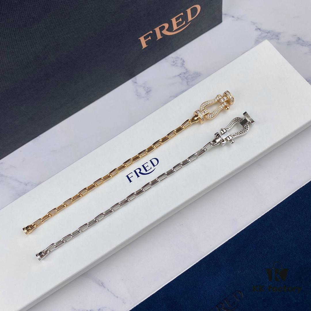 692ff35599f2d84055c8db12 New Arrival! Fred Large Buckle Bracelet – High-End Custom Pure Silver, Thickened 18K Gold Plated, Precision Micro-Pave, Fashion Statement Piece in Platinum and Rose Gold