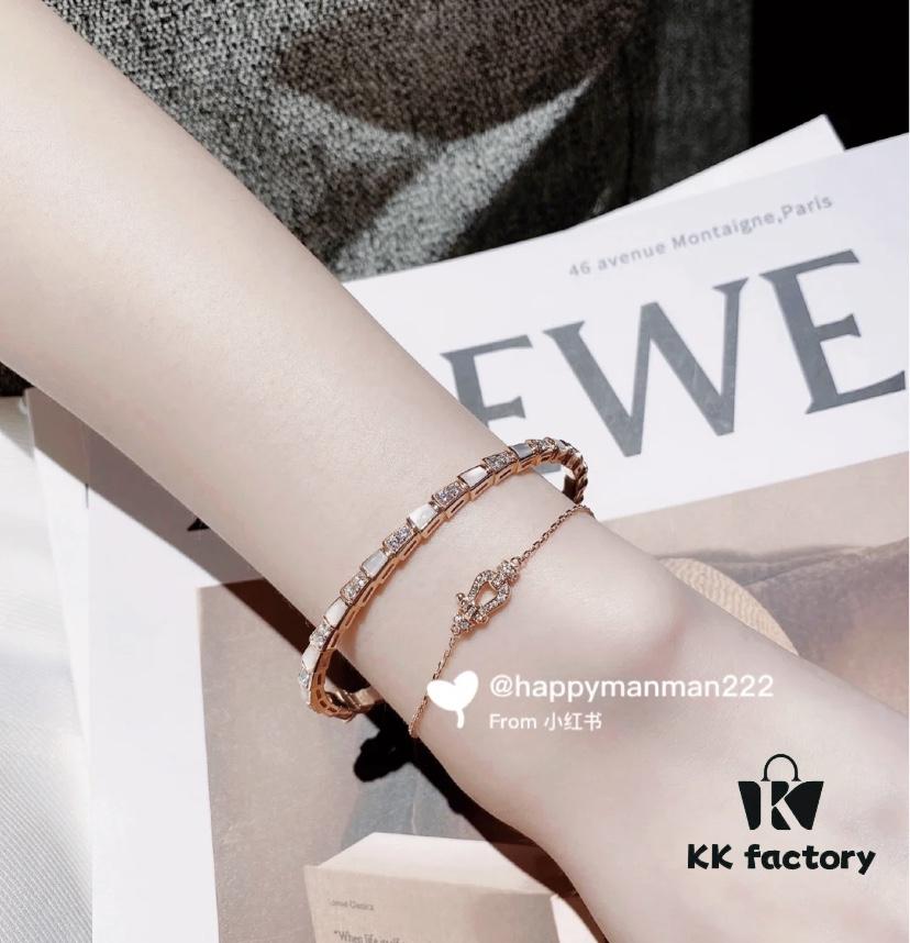 692ff35699f2d84055c8db14 Fred Force 18K Gold Plated Sterling Silver Horse-Shoe Charm Bracelet with Micro-Paved Zirconia - Luxury Fashion Designer Jewelry, Rhodium, Rose Gold, Yellow Gold Finish