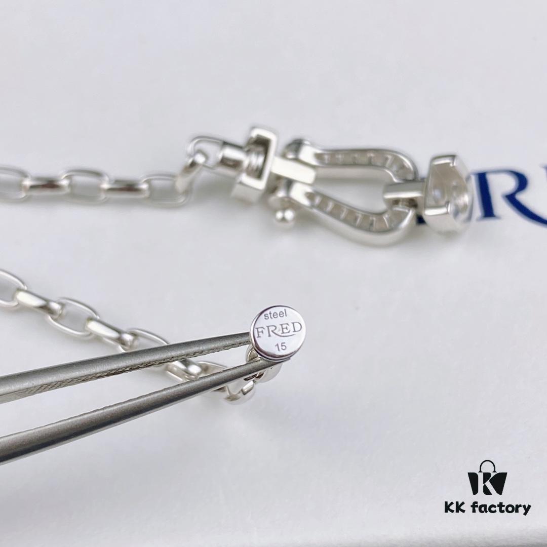 692ff35b99f2d84055c8db1c New 925 Sterling Silver Luxury Buckle Bracelet by Fred, Micro-Paved 18K Gold Plated, Thickened Platinum Rose Gold Fashion Designer Jewelry