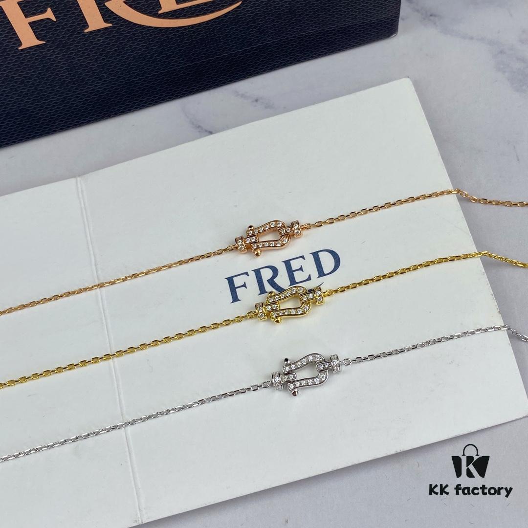 692ff35c99f2d84055c8db1e Fred Force 18K Gold Plated Sterling Silver Horse-Shoe Charm Bracelet with Micro-Paved Zirconia - Luxury Fashion Designer Jewelry, Rhodium, Rose Gold, Yellow Gold Finish