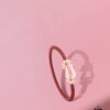 Handcrafted Red Horse Hoof Cord Bracelet, Red for Warding Off Evil and Bringing Good Luck, Stylish and Eye-Catching When Worn