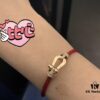 Handcrafted Red Horse Hoof Cord Bracelet, Red for Warding Off Evil and Bringing Good Luck, Stylish and Eye-Catching When Worn
