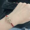 Handcrafted Red Horse Hoof Cord Bracelet, Red for Warding Off Evil and Bringing Good Luck, Stylish and Eye-Catching When Worn