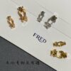 692ff38499f2d84055c8db57 FRED France FORCE 10 Series Horse-Shoe Buckle Figure-8 Knot Red Rope Bracelet