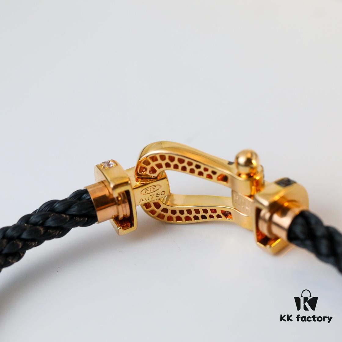 Fred Gradual Black Diamond Large Horseshoe Clasp