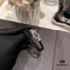 Fred Platinum Large Black Braided Bracelet Without Diamonds