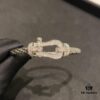 FRED Full Diamond Large Silver Bracelet