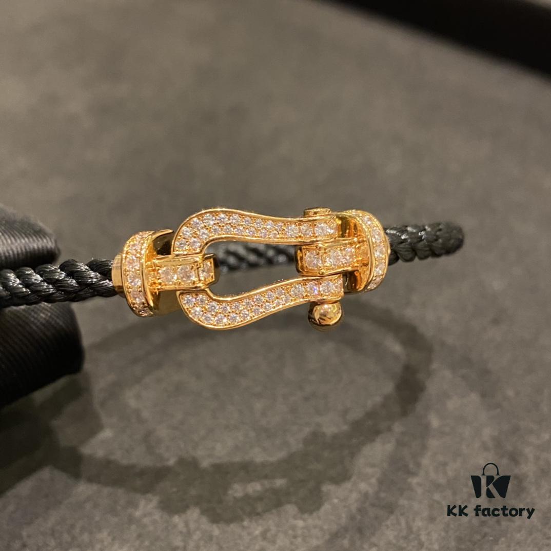 FRED Force 10 Bracelet, Classic and Versatile, Large Diamond-Set Design