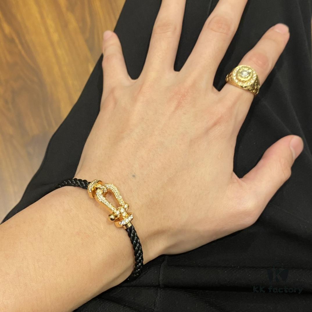 FRED Force 10 Bracelet, Classic and Versatile, Large Diamond-Set Design