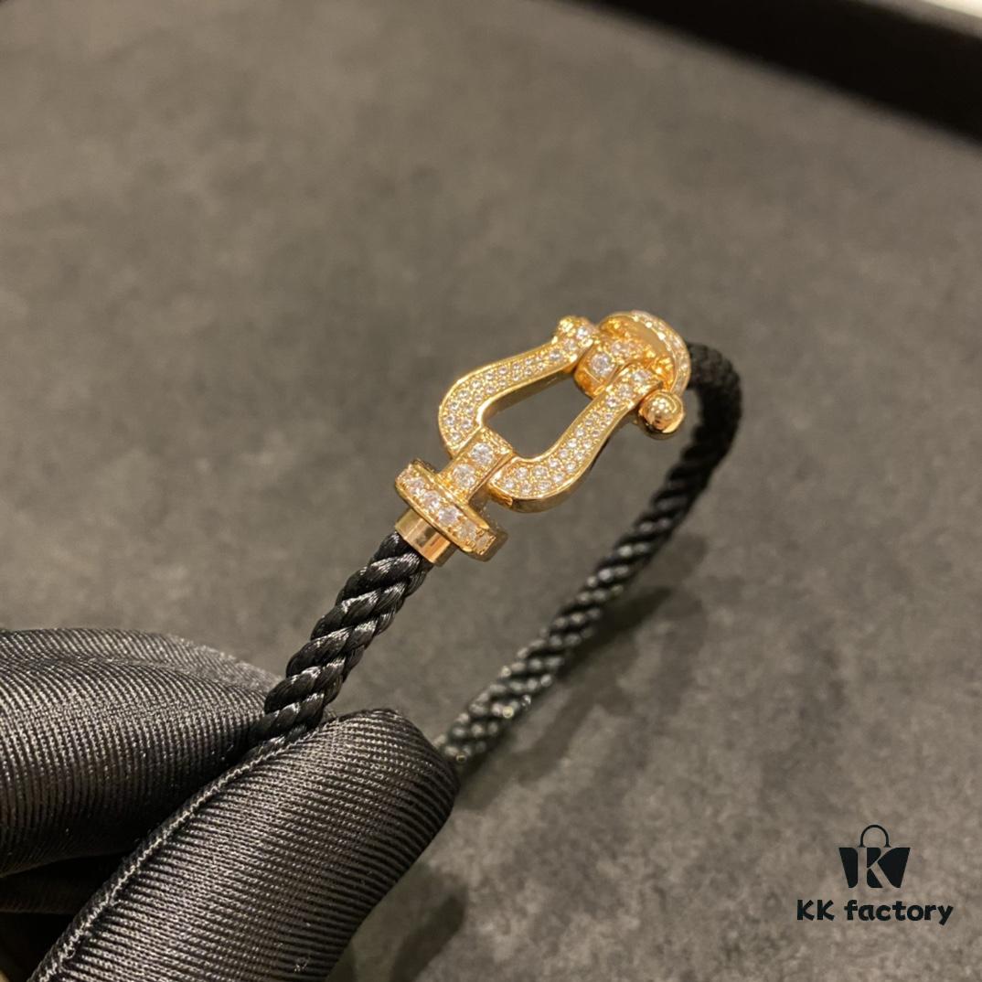 FRED Force 10 Bracelet, Classic and Versatile, Large Diamond-Set Design