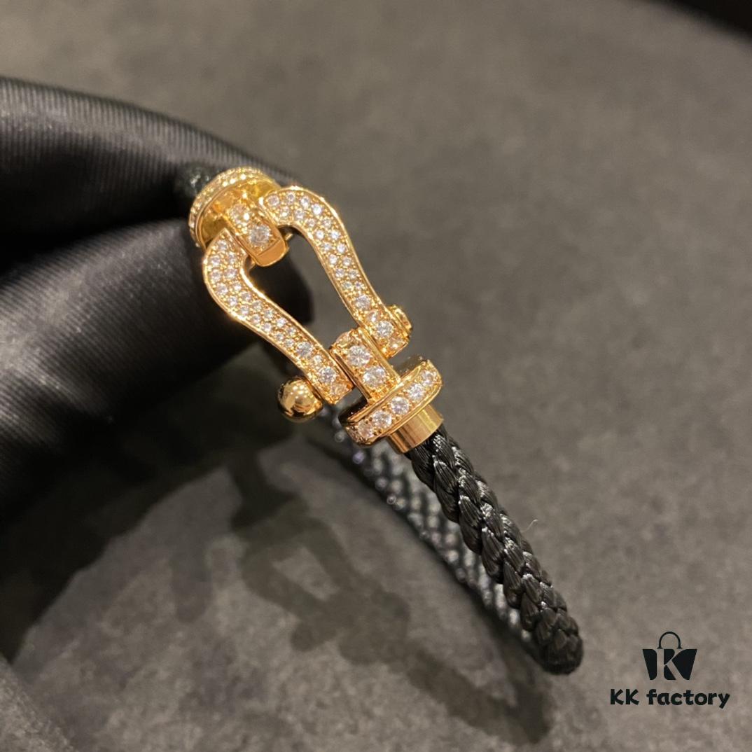 FRED Force 10 Bracelet, Classic and Versatile, Large Diamond-Set Design