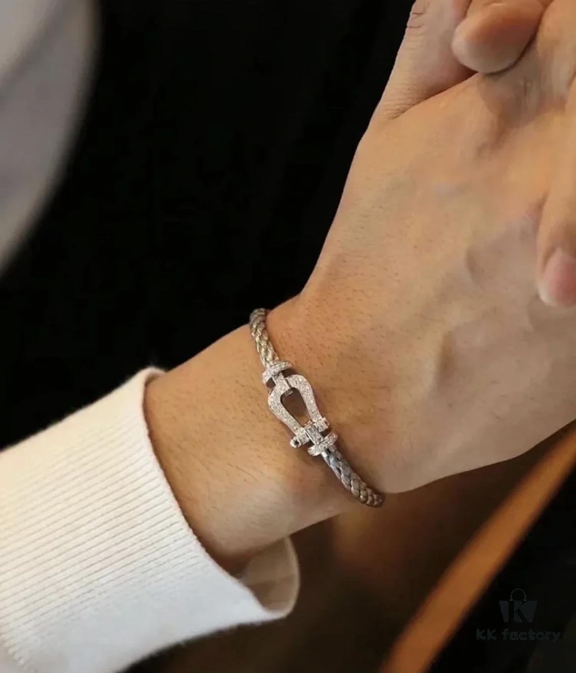 FRED Force 10 Bracelet, Classic and Versatile, Large Diamond-Set Design