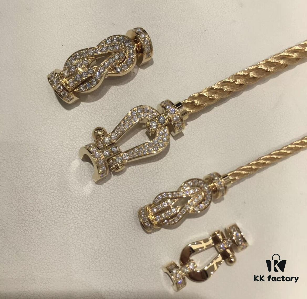 FRED Force 10 Bracelet, Classic and Versatile, Large Diamond-Set Design