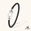 692ff3f499f2d84055c8dc0a New Arrival! Couple Bracelet by Fred, One-to-One Precision Craftsmanship, Stainless Steel Braided Chain with Micro-Paved Design, Must-Have Fashion Accessory for Trendsetters