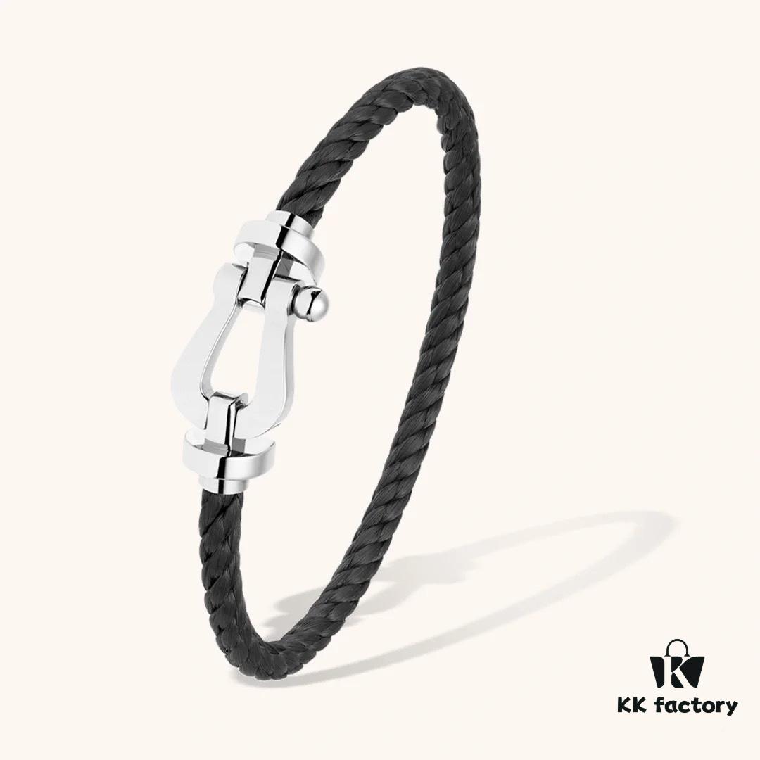 692ff3f499f2d84055c8dc0a New Arrival! Couple Bracelet by Fred, One-to-One Precision Craftsmanship, Stainless Steel Braided Chain with Micro-Paved Design, Must-Have Fashion Accessory for Trendsetters