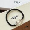 692ff3f699f2d84055c8dc0d New Arrival! Couple Bracelet by Fred, One-to-One Precision Craftsmanship, Stainless Steel Braided Chain with Micro-Paved Design, Must-Have Fashion Accessory for Trendsetters