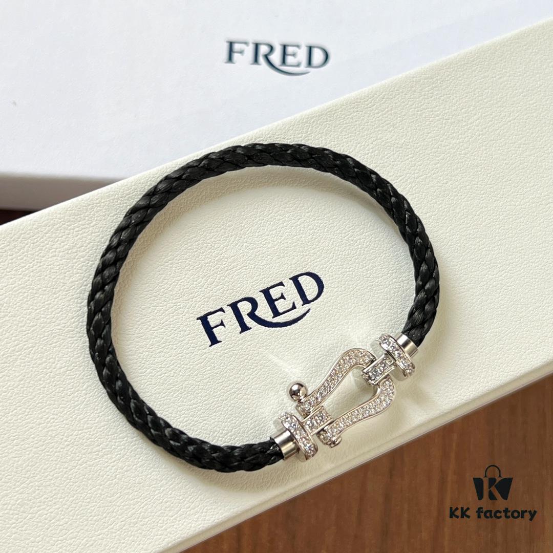 692ff3f999f2d84055c8dc10 New Arrival! Couple Bracelet by Fred, One-to-One Precision Craftsmanship, Stainless Steel Braided Chain with Micro-Paved Design, Must-Have Fashion Accessory for Trendsetters