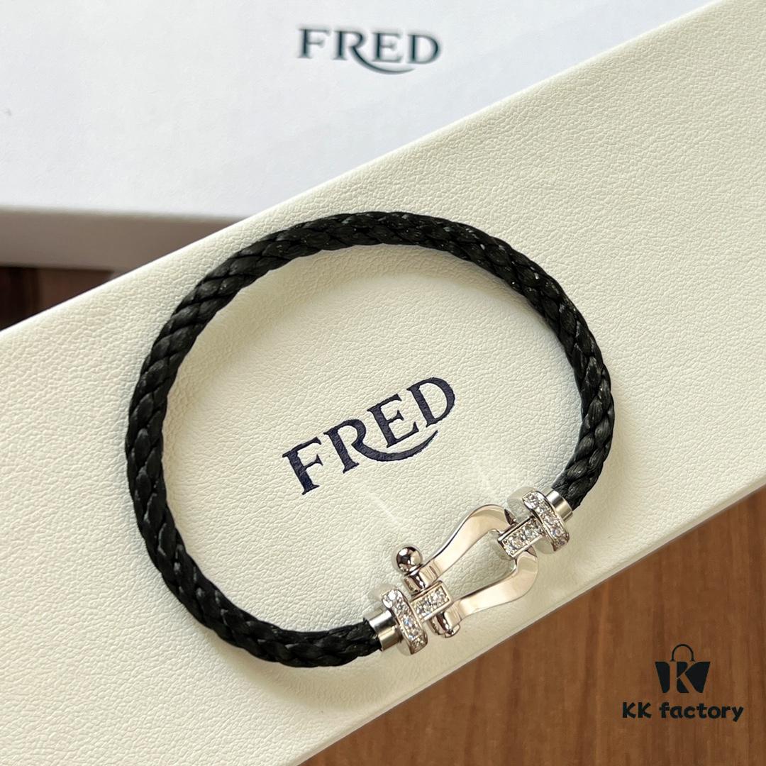 692ff3f999f2d84055c8dc12 New Arrival! Couple Bracelet by Fred, One-to-One Precision Craftsmanship, Stainless Steel Braided Chain with Micro-Paved Design, Must-Have Fashion Accessory for Trendsetters